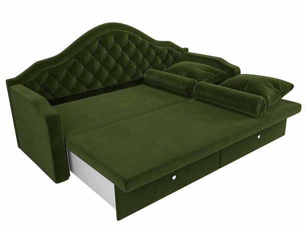 Прямой диван софа Сойер (полностью микровельвет зеленый) - Вид 7