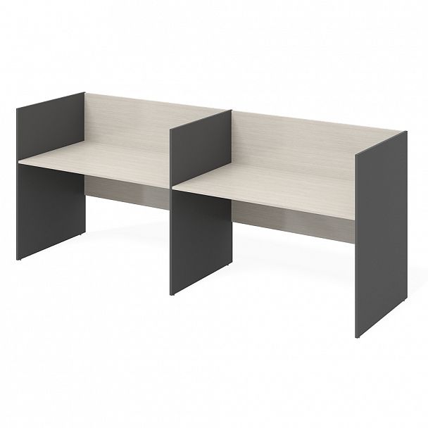 Станция рабочая офисная "Тандем" ПК-ТН-СР278Х81ВМ2/Д-В2-909 дуб альпийский/антрацит - Вид 1