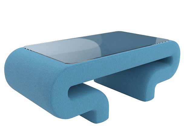 Стол Волна Рогожка голубой - Вид 3