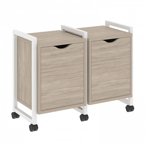 Тумба на колесах наборная "Loft" VR.L-TN-2.K дуб аттик/белый - Вид 1