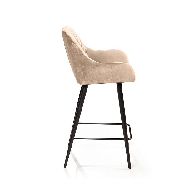 Стул полубарный Robert поворотный 360 градусов, бархат бежевый 5 - Вид 3