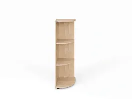 UNITY РШ-09 ДУБ СОНОМА Стеллаж открытый Угловой 380х380х1208 - Фото предпросмотра