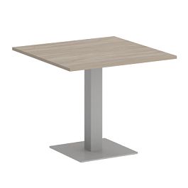 Home Office Стол квадратный VR.SP-5-90.2 Дуб аттик/Серый металл 900*900*753 - Фото предпросмотра