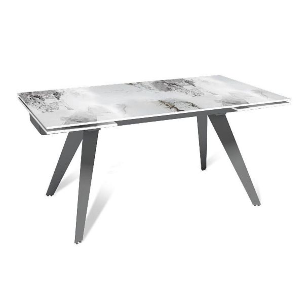 Стол раскладной Rhein (160+40+40), керамика глянцевая Calacatta - Вид 1