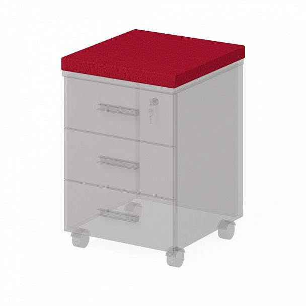 Подушка быстросъемная для мобильной тумбы "Тандем-А" ПК-ТНА-ПДШ43Х47-В1-135 красный - Вид 1