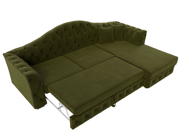 Диван угловой Артис правый угол Микровельвет зеленый - Вид 7