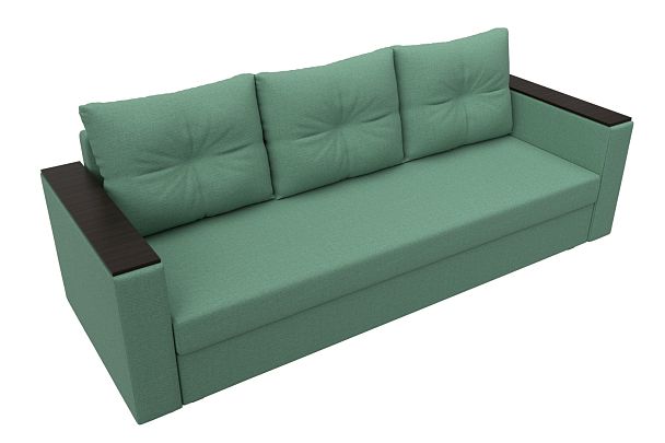 Диван прямой Атланта Лайт без стола Рогожка зеленый - Вид 5