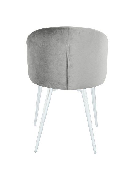 Стул Mont Blanc, бархат серый 02 / белый конус - Вид 5