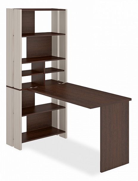 Стол компьютерный Домино Лайт СТЛ-ОВХ+С120Прям без тумбы Венге/Карамель - Вид 1