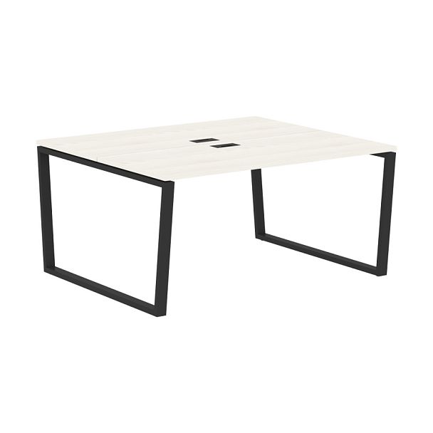 Стол 2-х местный EVWST 1513 Ясень Траун/Черный 1560х1346х750 EDIS - Вид 1