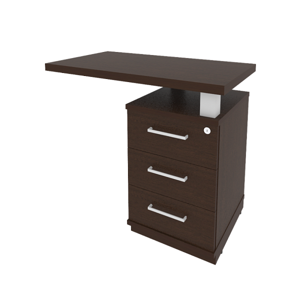 First Тумба приставная с топом правая KTP-1 (R) Венге 900*500*765 - Вид 1