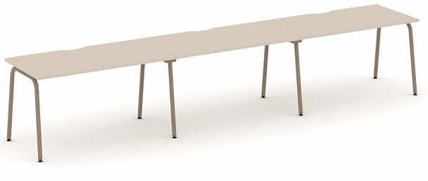 Рабочая станция на 3 места "ESTETICA" ES.RS-3.3-VK Капучино - Вид 1