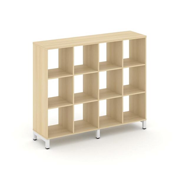 Стайл Проджект Каркас стеллажа 3 яр. SN.KS-340 Акация Лорка/Металл Белый 1488*400*1248 - Вид 1