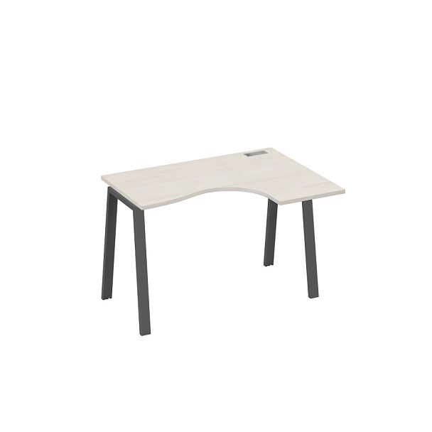 Стол эргономичный правый "Классика" на металлокаркасе TRE A4 А4 Б3 032 БП дуб / металлокаркас антрацит - Вид 1