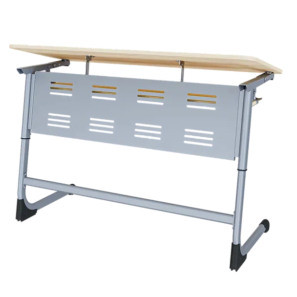 Парта Smart на плоскоовале 2М с РН (столеш. ЛДСП ЗУ, экран ПЭ, полка), гр.3-5 - Вид 2