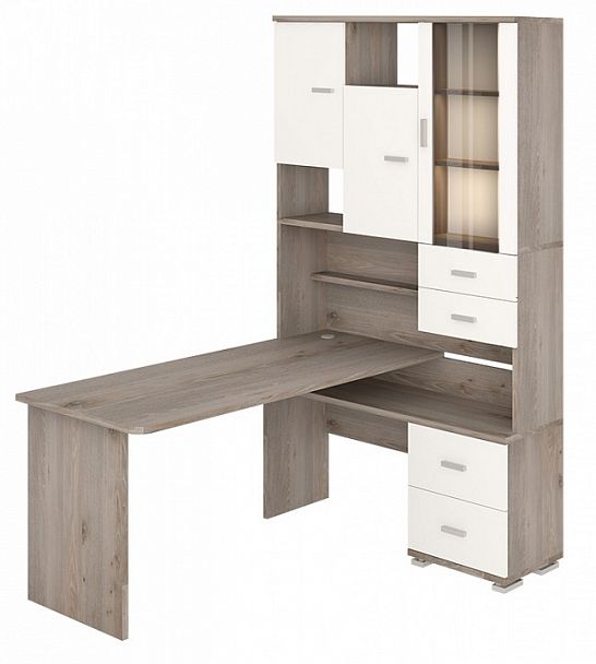 Стол компьютерный Домино СР-620/160 Белый/Нельсон правый - Вид 2