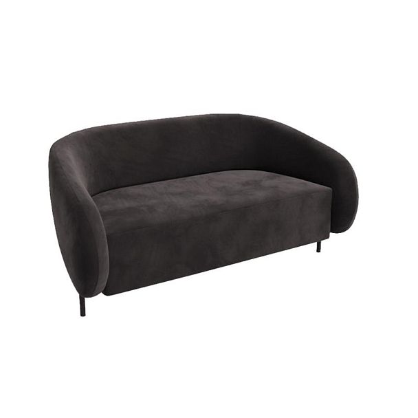 Белт Диван двухместный BLT-2 Velvet Lux 99/Металл Черный 1560*850*730 - Вид 1