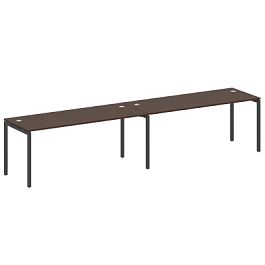 Metal System Quattro Р. ст. на 2 раб. места на П-образном м/к 40БП.СМ-2.5 Венге/Антрацит металл 3600*720*750 - Фото предпросмотра