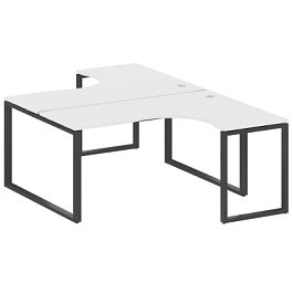 Metal System Р. ст. криволинейная на О-образном м/к БО.РАС-СА-2.4 Белый/Антрацит металл 1600*2435*750 - Фото предпросмотра