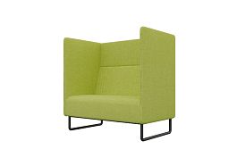 Bronks Диван одноместный BROS-1 Romeo 07/Металл Черный 1050*760*1180 - Фото предпросмотра