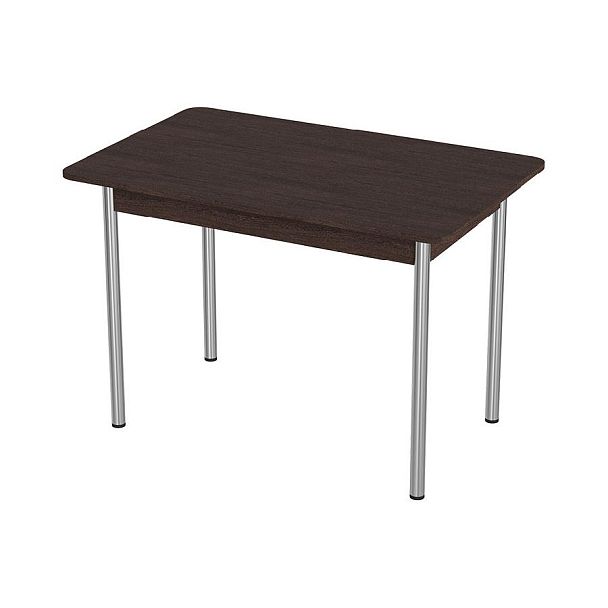 Стол Лион 1 ЛДСП (Подстолье прямое хром(мет)) НЕ ВЫБИРАТЬ Венге - Вид 1
