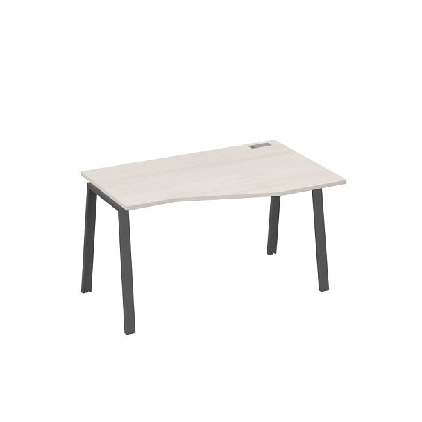Стол эргономичный правый "Техно" на металлокаркасе TRE A4 А4 Б3 064 БП дуб / металлокаркас антрацит - Вид 1