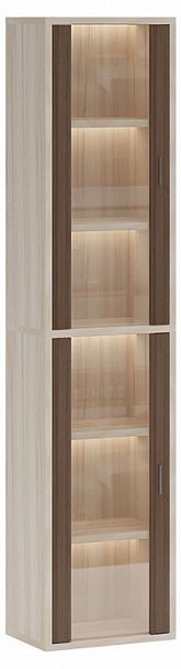 Шкаф-витрина Домино СУ(ш1в2)+2ФС Карамель/Шамони - Вид 1