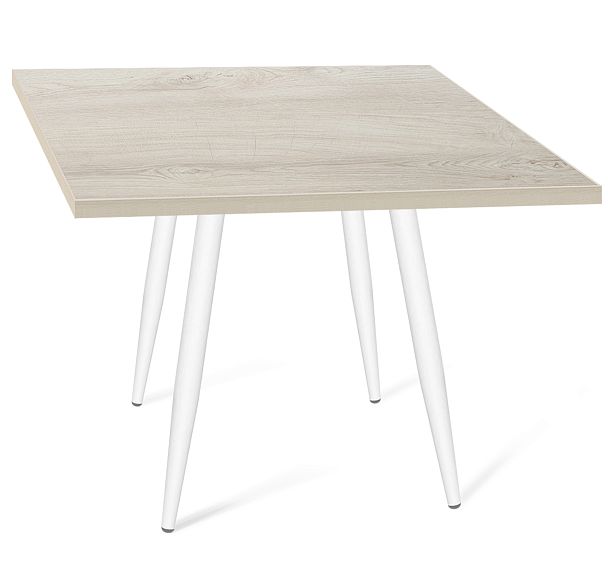 Стол Sheffilton SHT-TU104/80/80 ЛДСП белый муар/дуб беленый - Вид 2