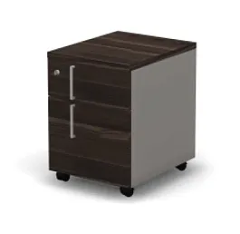 RAC021-40x50 ACCORD Тумба, 1 ящик+1 файлбокс, левая 408х500х557 Дуб Термо/Серый камень - Фото предпросмотра