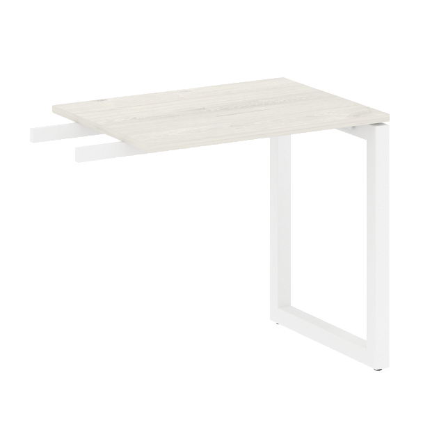 Metal System Quattro Приставной элемент на О-образном м/к 50БО.ПР-2 Дуб наварра/Белый металл 800*600*750 - Вид 1