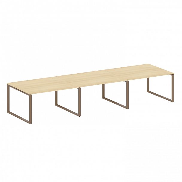 Стол для переговоров "Metal System" БО.ПРГ-3.3 акация/мокко - Вид 1