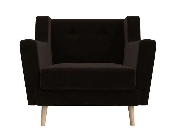 Кресло Брайтон (полностью микровельвет коричневый) - Вид 2