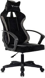 Кресло игровое Knight Optimum черный/серый крестов. пластик - Фото предпросмотра