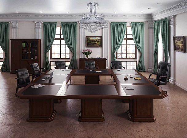 Стол для переговоров Ministry 330x120x76 дуб шоколад - Вид 8