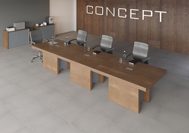 Шкаф средний 4 двери Concept 210x50x149 дуб капучино - Вид 8