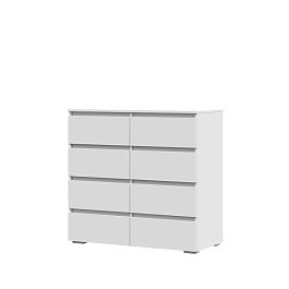 Хелен КМ 04 Комод 8 ящиков (1002х958х460) белый/белый - Фото предпросмотра