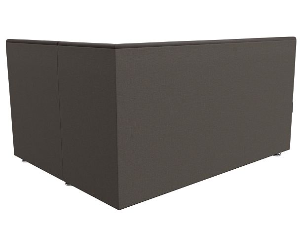 Кухонный угловой диван Уют правый (полностью экокожа коричневая) - Вид 6