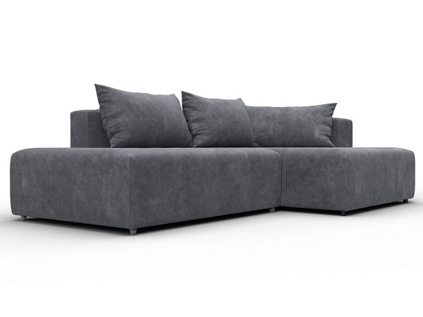 Диван угловой Лига-103 НПБ угол правый Велюр серый - Вид 3