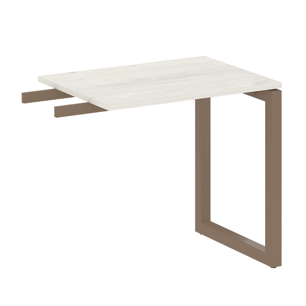 Metal System Quattro Приставной элемент на О-образном м/к 50БО.ПР-2 Дуб наварра/Мокко металл 800*600*750 - Вид 1