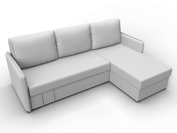 Диван угловой Слим угол универсальный Экокожа белый - Вид 6