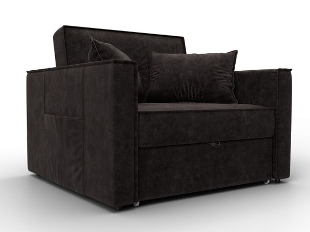 Кресло-кровать Лига-104 (80) Велюр коричневый - Вид 1