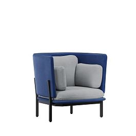 Stato Диван одноместный с низкой спинкой STA-01L Like 785/Like 992/Металл Черный 970*850*855 - Фото предпросмотра