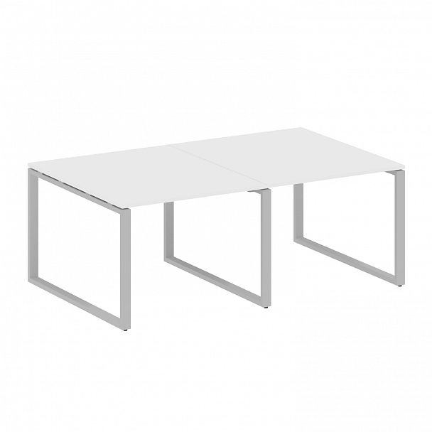 Стол для переговоров "Metal System" БО.ПРГ-2.1 белый/серый - Вид 1