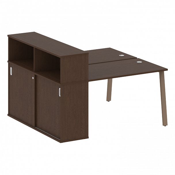 Рабочая станция "Metal System" БА.РС-СШК-2.2 венге/мокко - Вид 1
