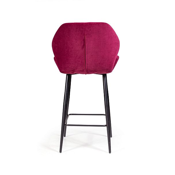 Стул полубарный Crystal, бархат винно-красный 16 - Вид 6