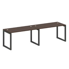 Metal System Quattro Р. ст. на 2 раб. места на О-образном м/к 50БО.СМ-2.3 Венге/Антрацит металл 2800*720*750 - Фото предпросмотра