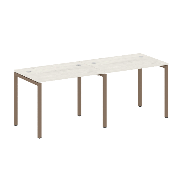 Metal System Quattro Р. ст. на 2 раб. места на П-образном м/к 40БП.СМ-2.1 Дуб наварра/Мокко металл 2000*720*750 - Вид 1