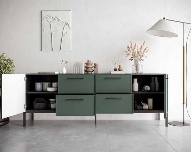 Комод две дверки и четыре ящика Nicole арт NEM19G - Вид 4