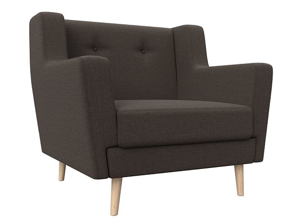 Кресло Брайтон Рогожка коричневый - Вид 1