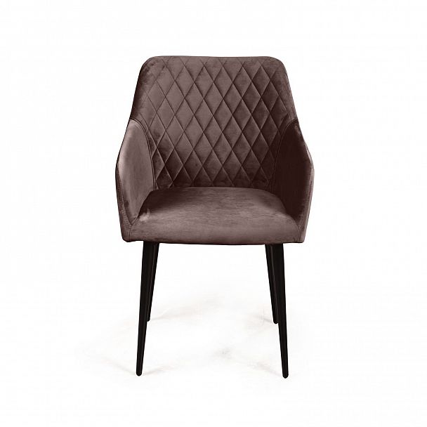 Стул с подлокотниками Robert, бархат антрацит 14 - Вид 2